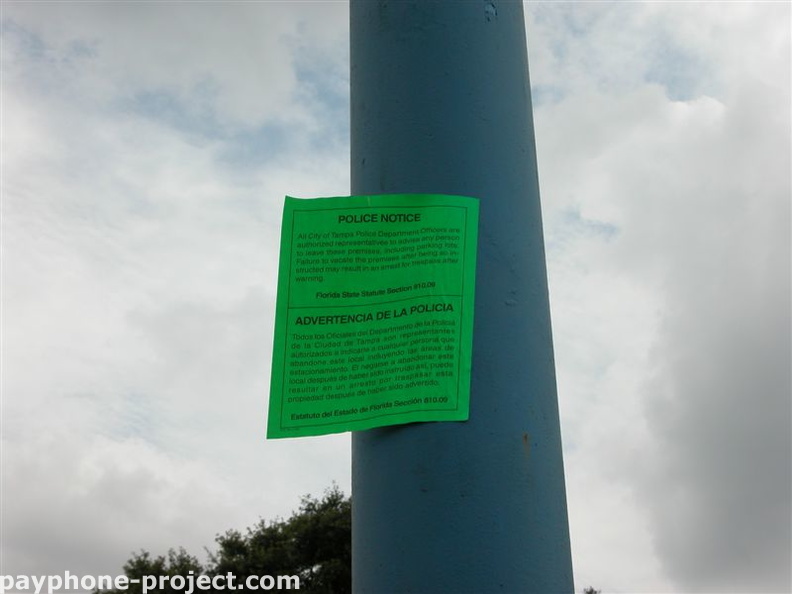 Police Notice Near the Swan Motel, Tampa