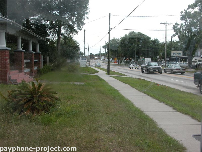 Nebraska Avenue As Seen From Inside the Swan Motel Phone Booth
