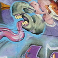 Graffiti Wall on the Abandoned Yellow Building