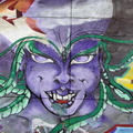 Graffiti Wall on the Abandoned Yellow Building