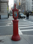 The best-maintained of the emergency call boxes, such as this one, cut quite a stately and even beautiful profile.