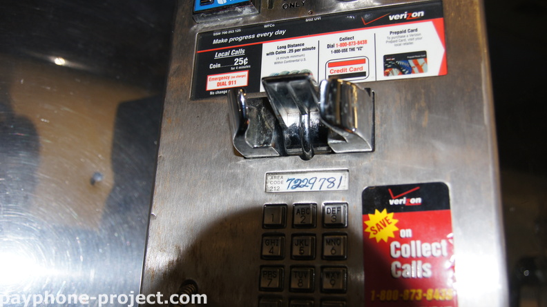 (212) 722-9781. Payphone number for one of the phone booths at Central Park.