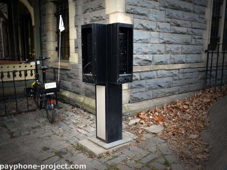 These payphone stands, property of Verizon, litter the outside of The Dairy Visitor Center and Gift Shop at Central Park.
