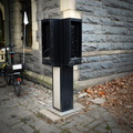 These payphone stands, property of Verizon, litter the outside of The Dairy Visitor Center and Gift Shop at Central Park.