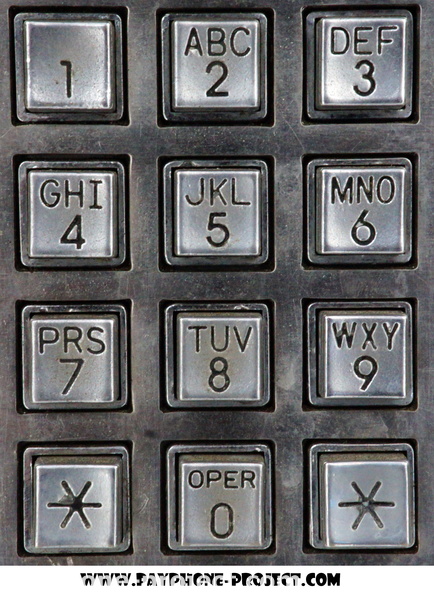 Mutant payphone keypad: It's got 2 stars and no # (pound) key