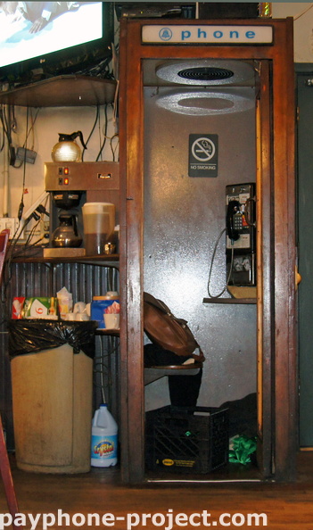 Wood Phone Booth, NYC. March, 2012.