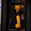 Battered and bedraggled. This payphone was recently removed.
