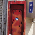 Empty payphone hull. Manhattan.