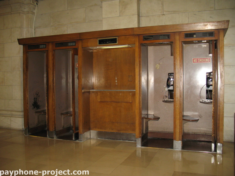 New York Public Library, Wood Phone Booths, July 2009