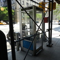 The phone booth at 101st Street and West End Avenue is also in pretty good condition, though somewhat obscured by scaffolding.