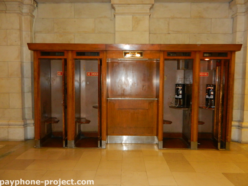 Basement Phone Booths at the New York Public Library. February, 2012.