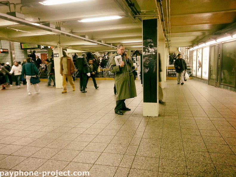 At the Times Square subway station