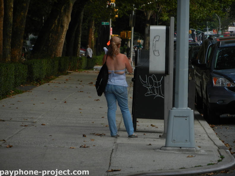 People Using New York City Payphones.