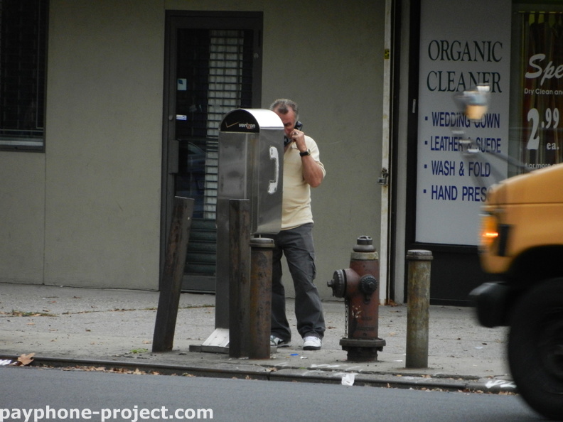 People Using New York City Payphones.