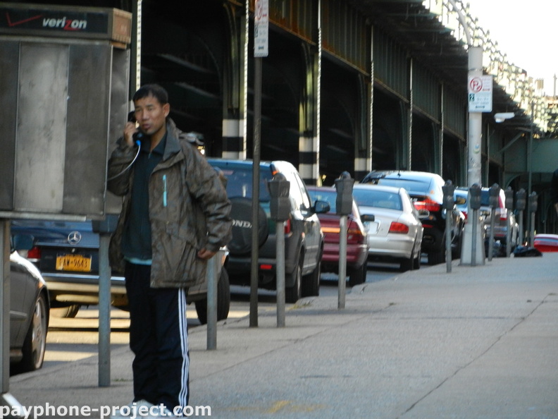 People Using New York City Payphones.