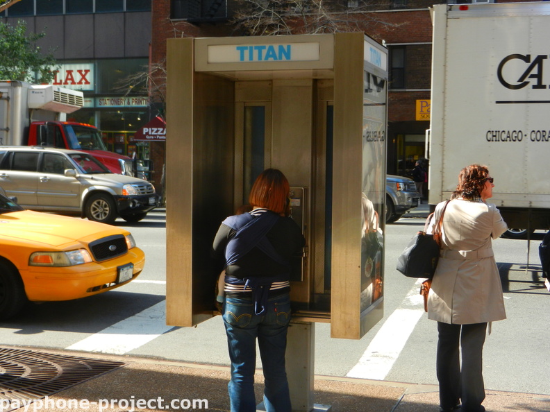 People Using New York City Payphones.
