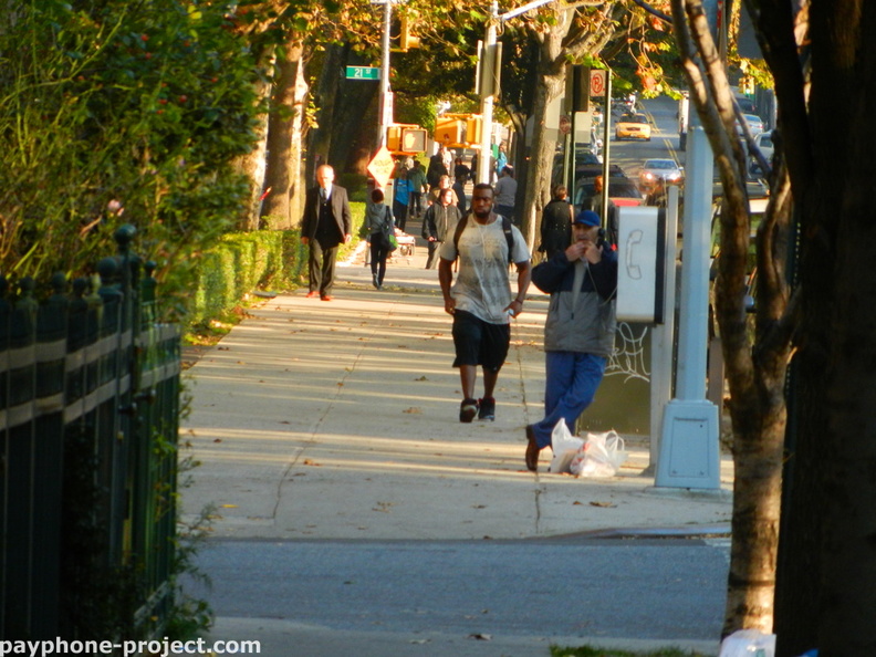 People Using New York City Payphones.