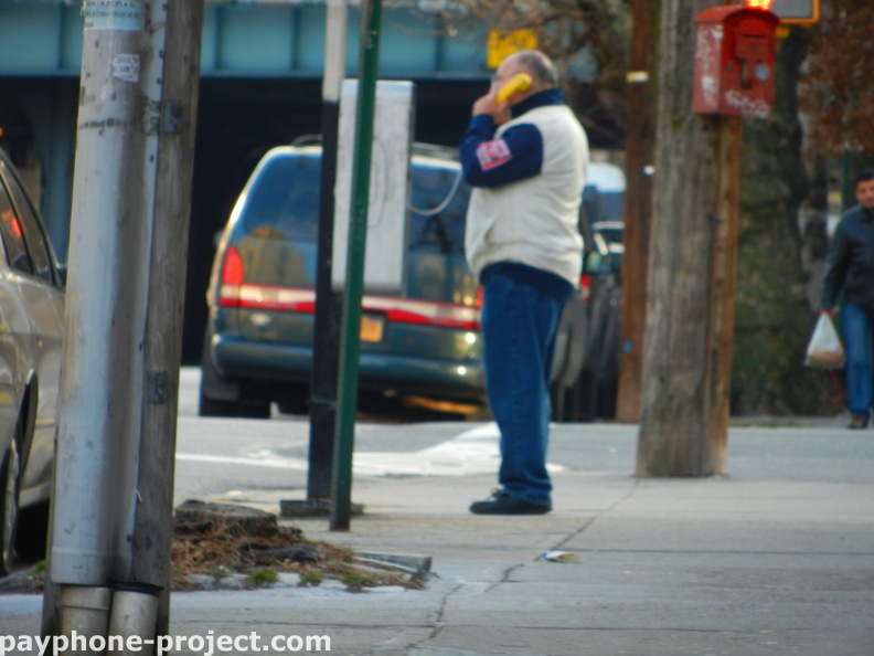People Using New York City Payphones.