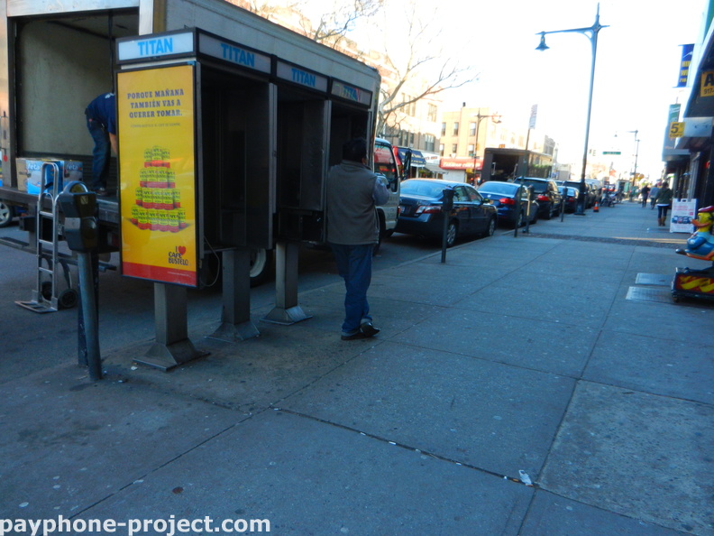 People Using New York City Payphones.