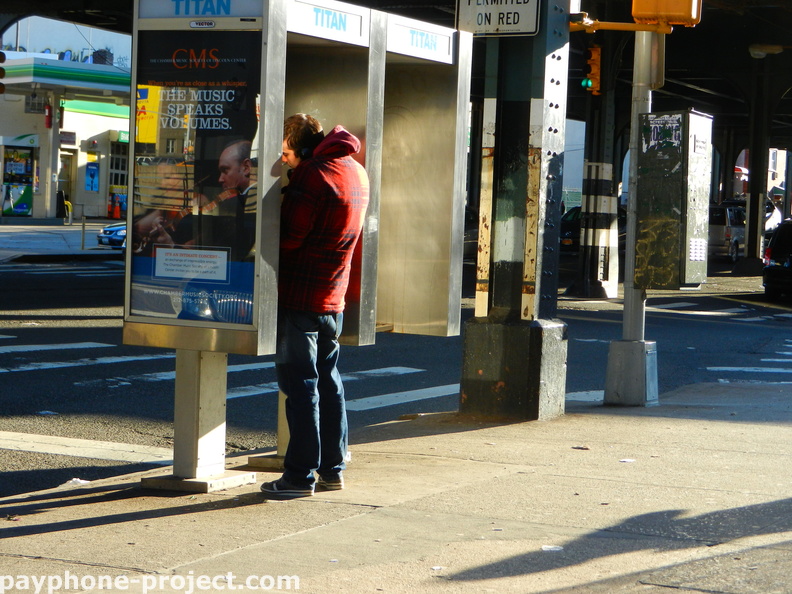 People Using New York City Payphones.