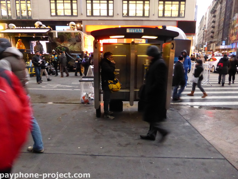 Broadway and 35th Street, during Super Bowl Week.
