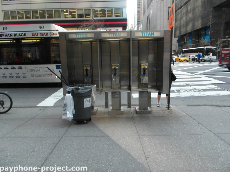 (212) 223-2191. Other numbers unreadable and no dial tone. Madison Avenue and 57th Street.