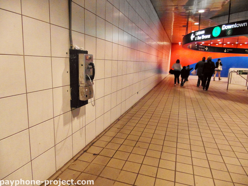 (212) 355-0075.Lexington Avenue/53rd Street E Train Station. Abandoned PTS Payphone.