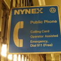 Old School NYNEX Public Phone Signage in a Queens Subway. April, 2013.