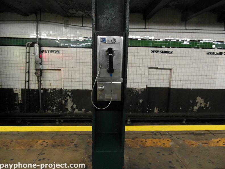 (718) 729-9761. Court Square Subway Station. Abandoned Subway Payphone.