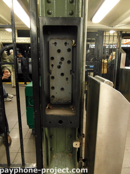 Christopher Street Sheridan Square Subway Station. Abandoned Payphone.