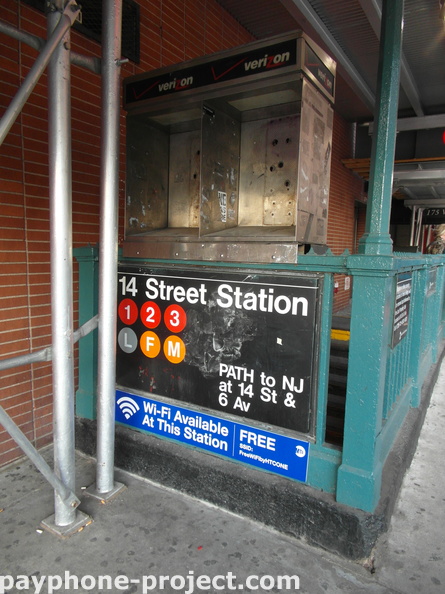 Abandoned Verizon Pay Stations. 7th Ave and West 13th Street. April, 2013.