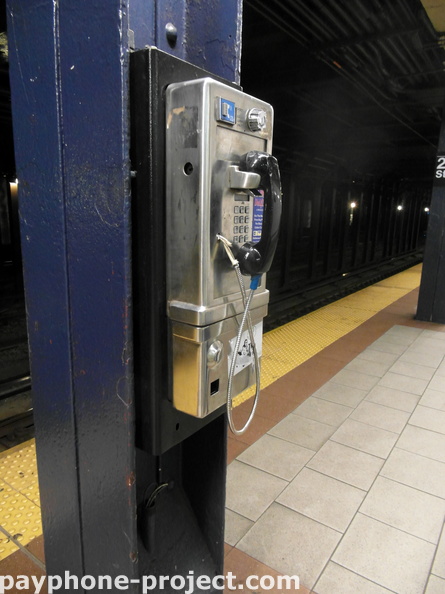 23rd Street N/R Subway Station. Abandoned PTS payphone.