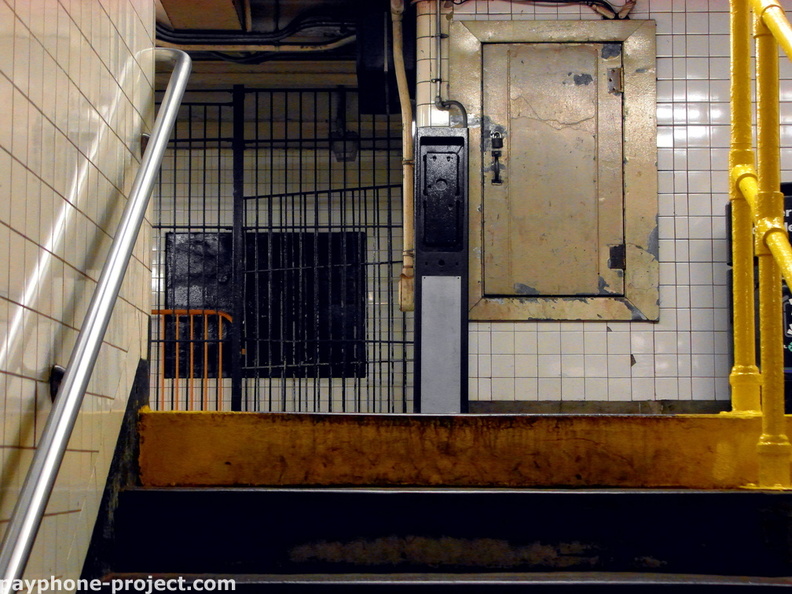 Nassau Ave. Subway, Greenpoint. Abandoned Payphone Carcass.