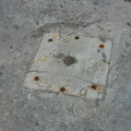 All that remains of these payphones are these bloody stumps on the sidewalk