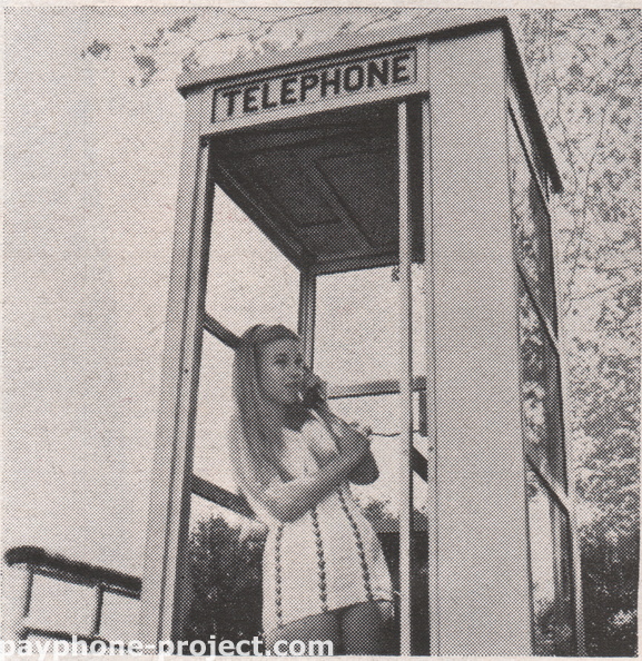 Bell Telephone System, 1963: Public phones are found in the likeliest places!