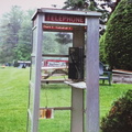Pine Point Cottages &amp; Motel Lake Luzurne NY Working Phone Booth  1
