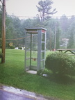 Pine Point Cottages &amp; Motel Lake Luzurne NY Working Phone Booth 2