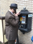 Market Square Payphone Pittsburgh PA (me on the phone)