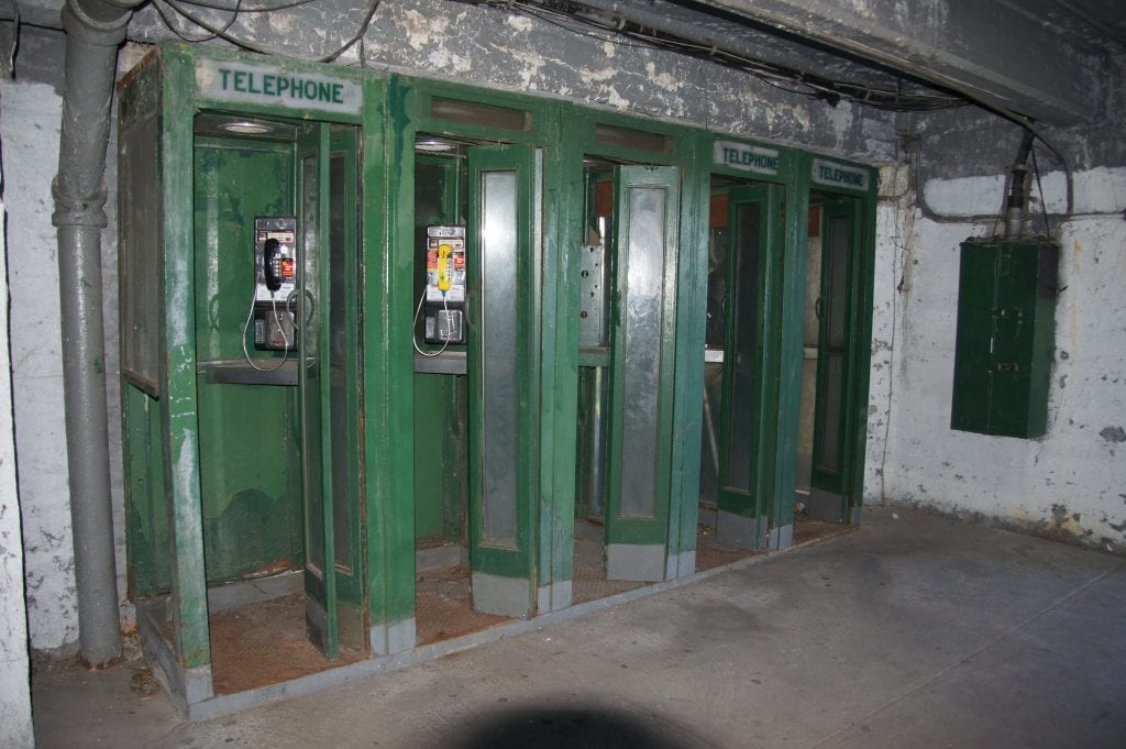 79th Street Boat Basin: Green Manhattan Phone Booths