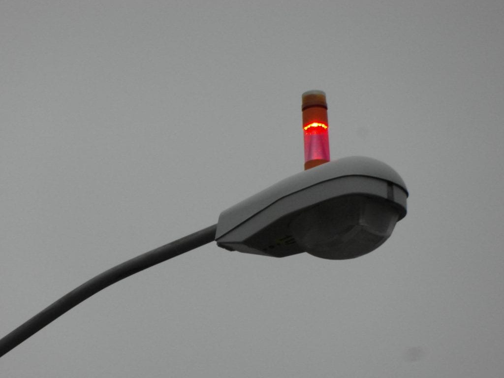 LED Light Seen Above Every Red Call Box