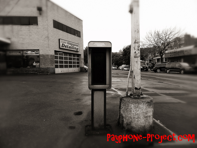 Abandoned Payphone. Outside a Car Wash.