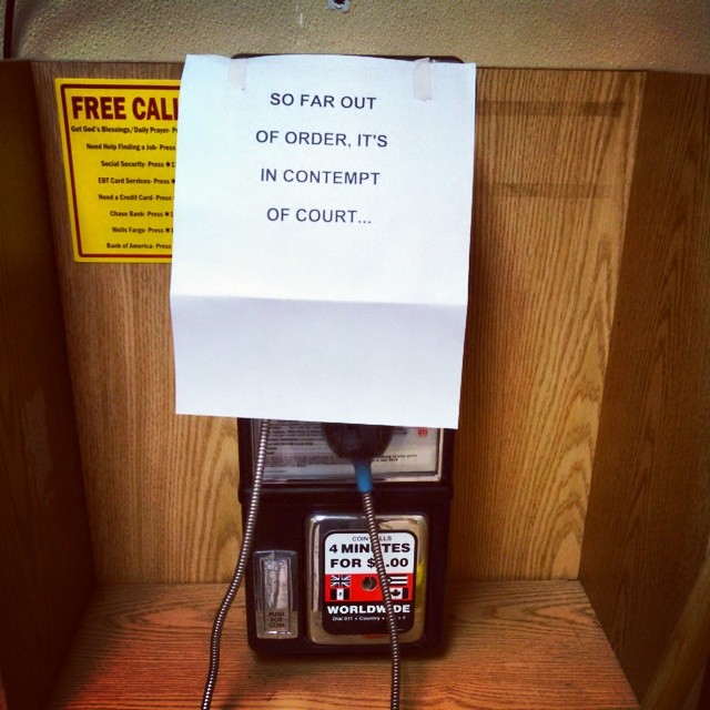 So Far Out Of Order It’s In Contempt Of Court…