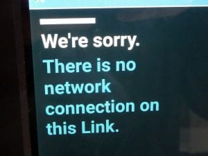 No network connection on this Link.
