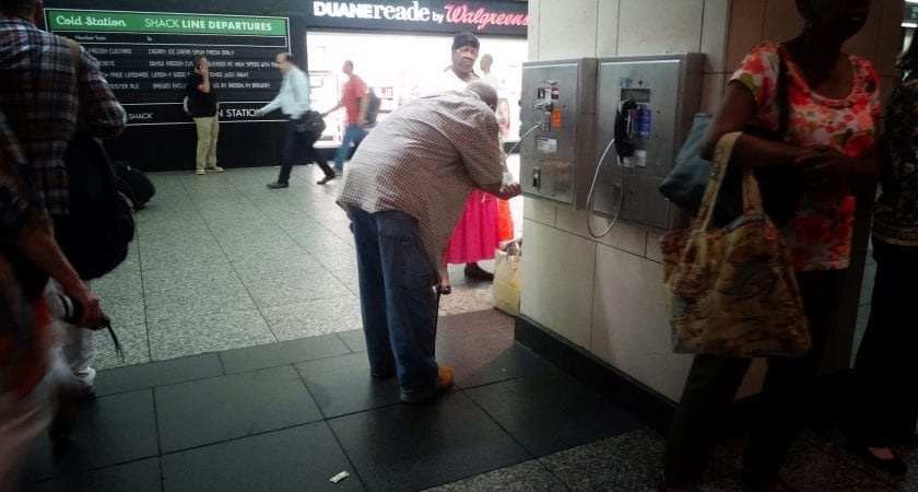Penn Station Payphone User