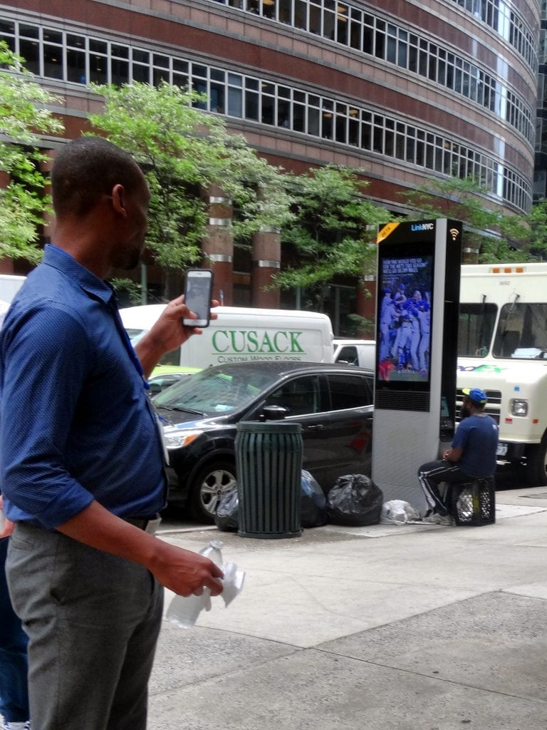 Photographing LinkNYC Users