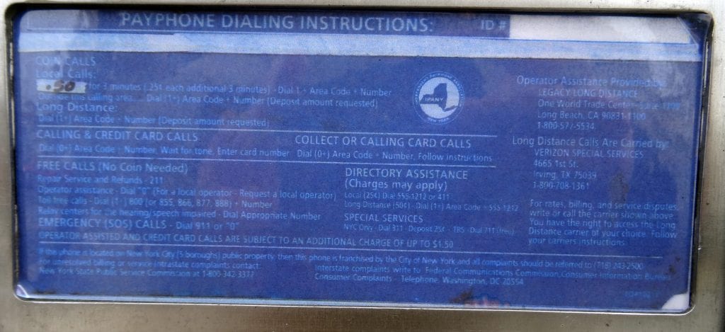 Rogue Payphone Placard