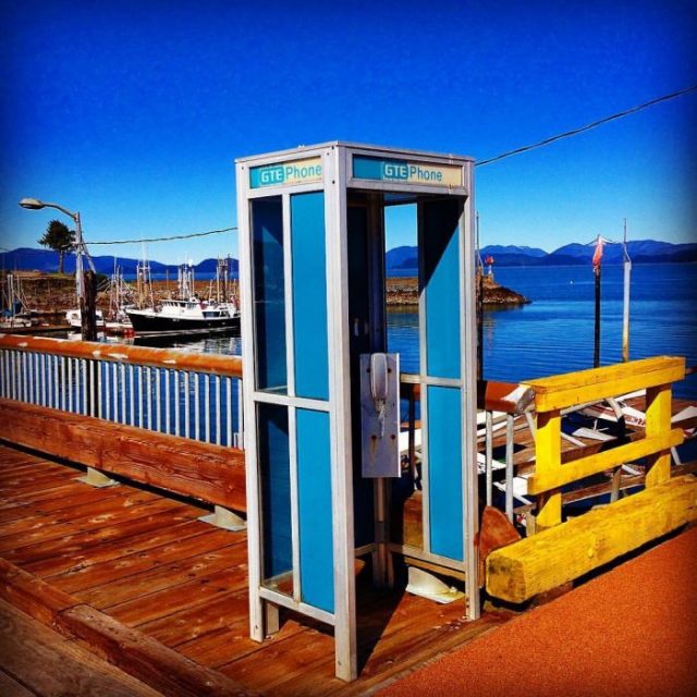 Alaska: Phone Booth Near the Wrangell Seaplane Base
