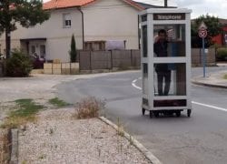 Artist Benedetto Bufalino Has Created a Mobile Phone Booth.