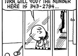 Charlie Brown in a Phone Booth