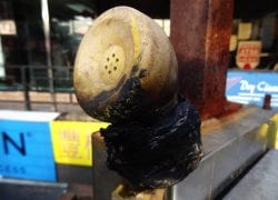 Strangled and Strangulated Payphone in Elmhurst, Queens